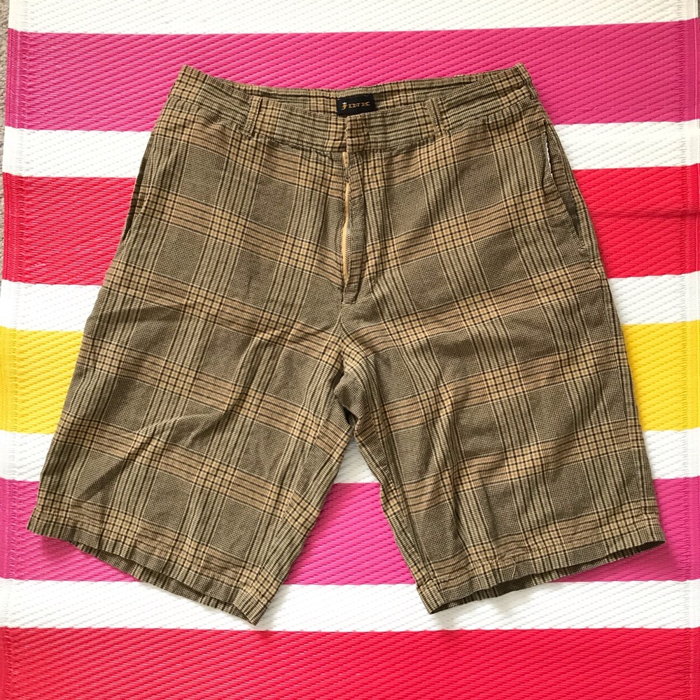 Brown Tartan Plaid Shorts